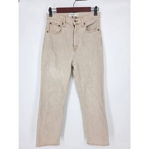Abercrombie & Fitch Women's light brown ankle straight ultra high rise jeans Siz